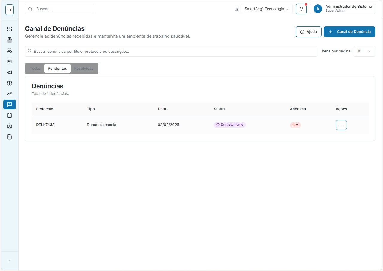 Canal de Denúncias nr 01